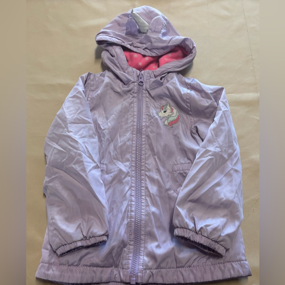 Carter's Lavender Purple Unicorn Raincoat for Kids‎